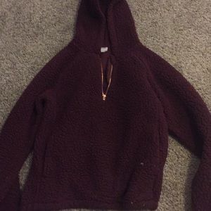 Maroon zip up hoodie